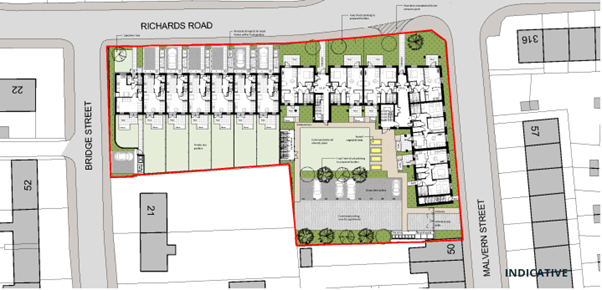 Plan of houses at 320 Swindon Road