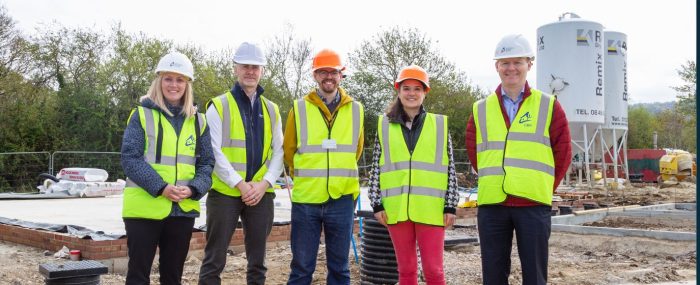 Representative from Newland Homes, Cheltenham Borough Homes and Cheltenham Borough Council at the new development on Kidnappers Lane, Cheltenham